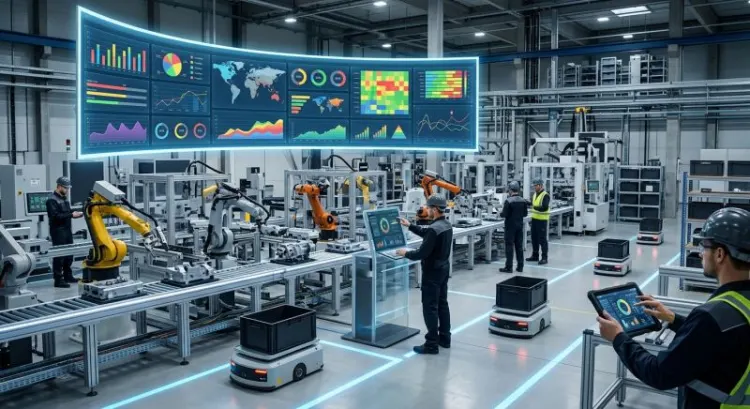 Management visuel lean en usine : tableau digital Andon et logiciel